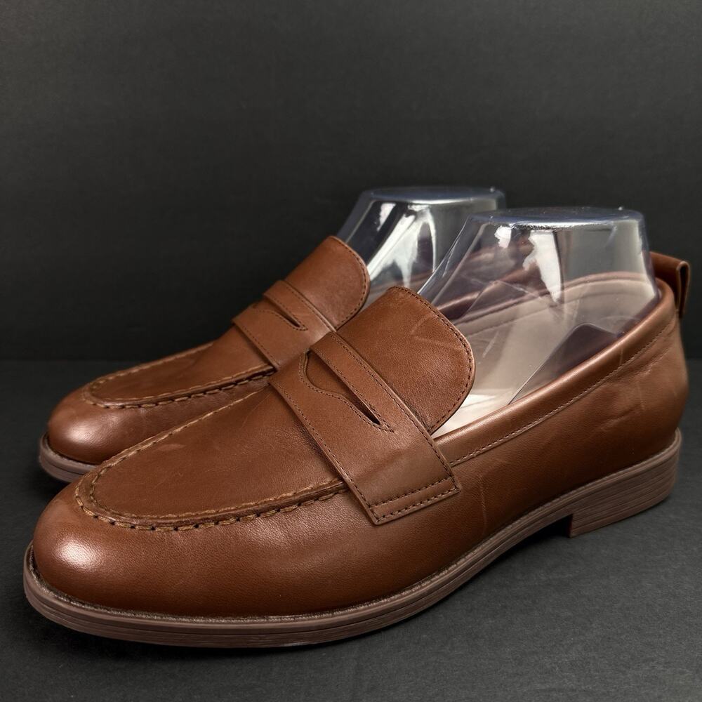 Cole Haan Stassi Penny Loafers Women’s 8 Brown Leather Slip On Shoes